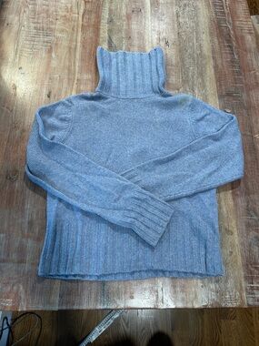 VTG 1990s J. Crew Sky Blue Wool Turtleneck Sweater